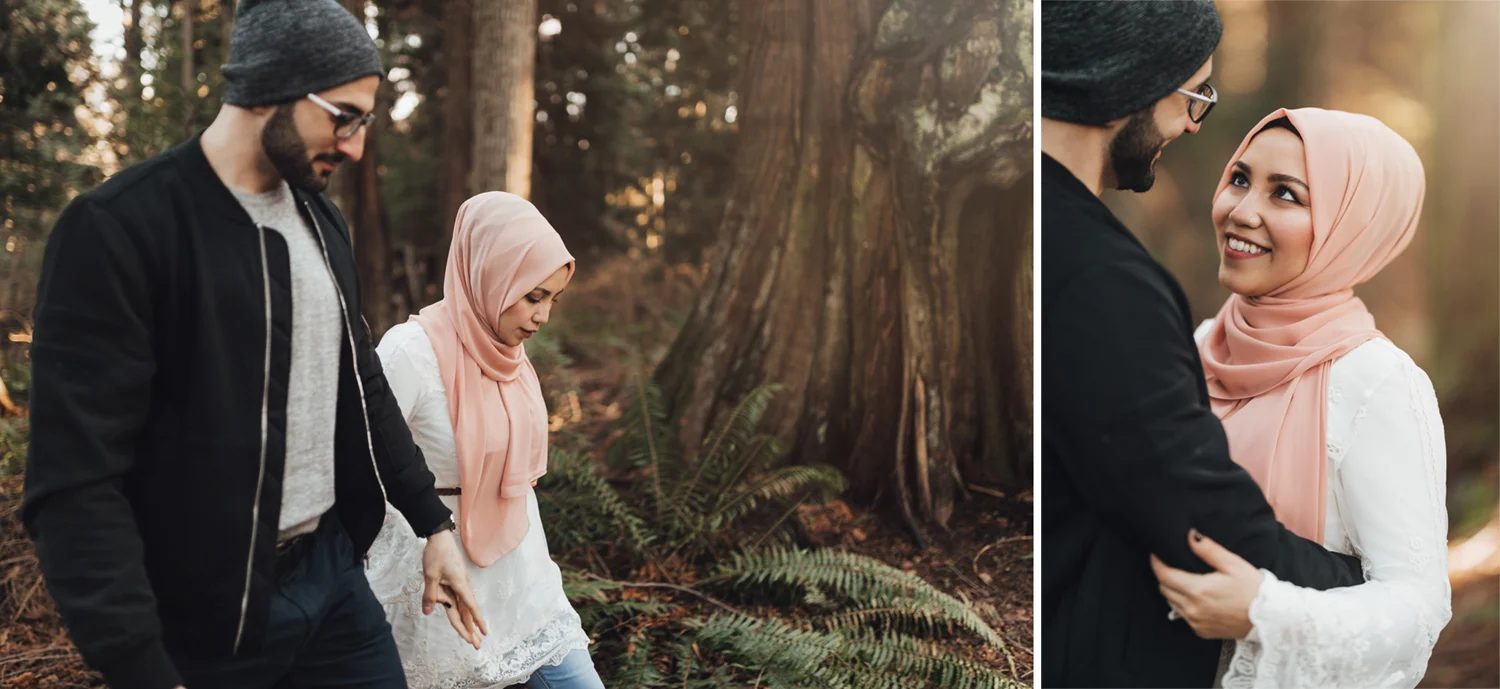vancouver engagement photography in stanley park near prospect point