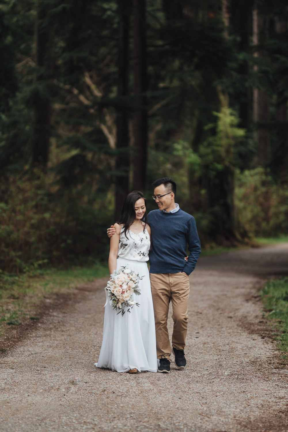 stanley park forest engagement photography vancouver bc