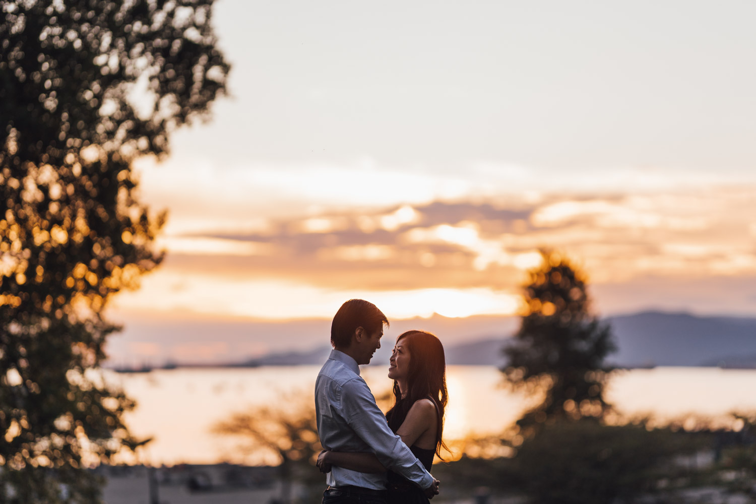 sunset beach engagement photography vancouver bc