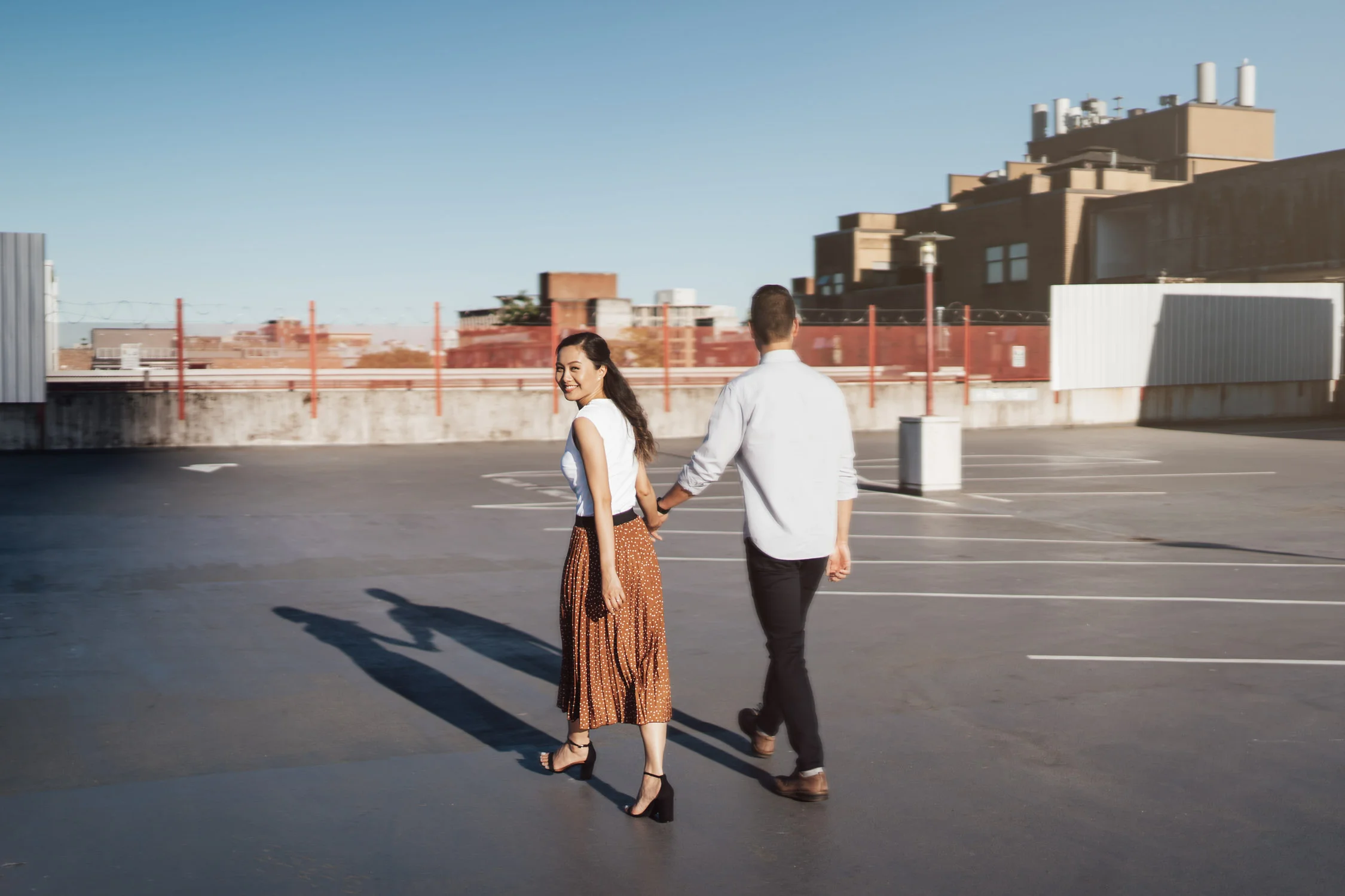 vancouver engagement photography in gastown during sunset vancouver bc