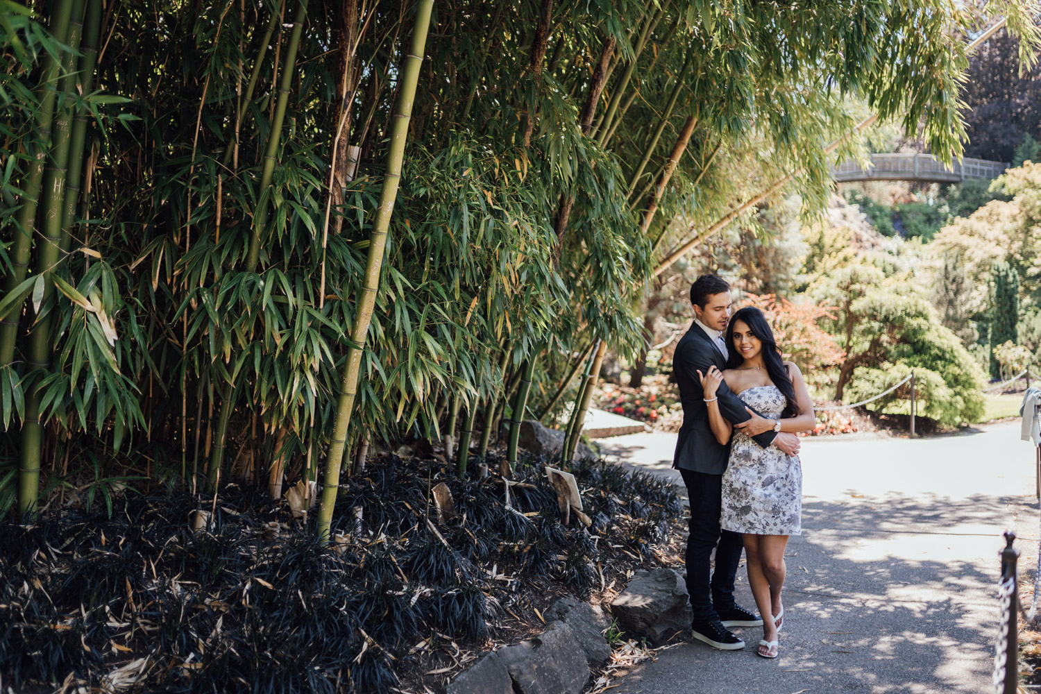 queen elizabeth park engagement session in summer photography