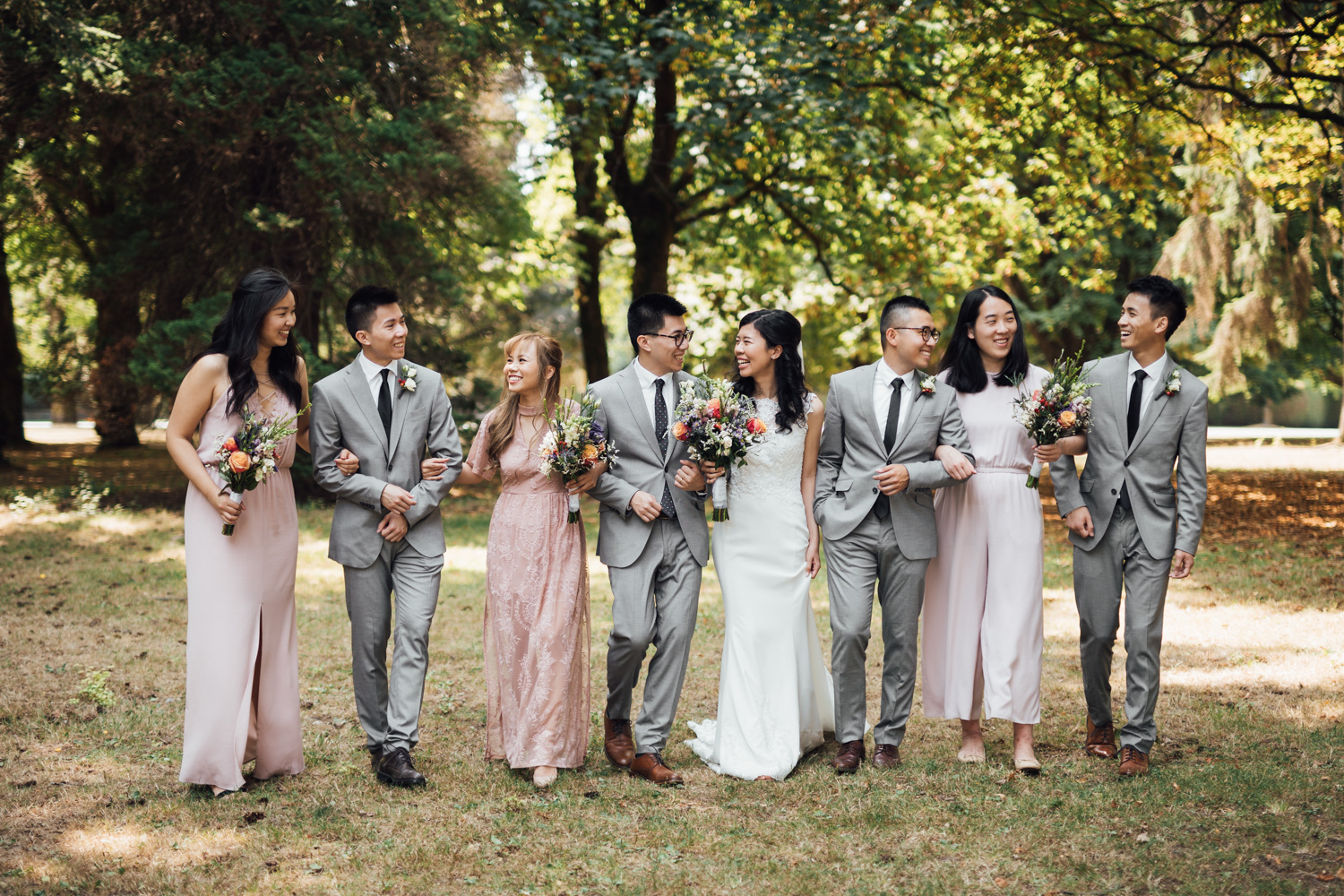shaughnessy park bridal party portraits in vancouver wedding photography