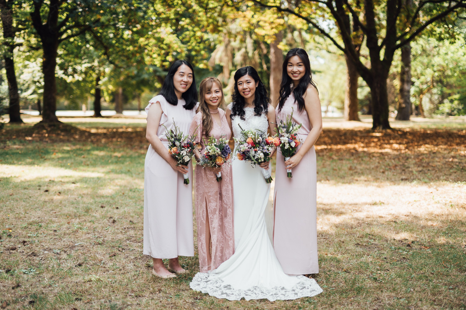 shaughnessy park bridal party portraits in vancouver wedding photography