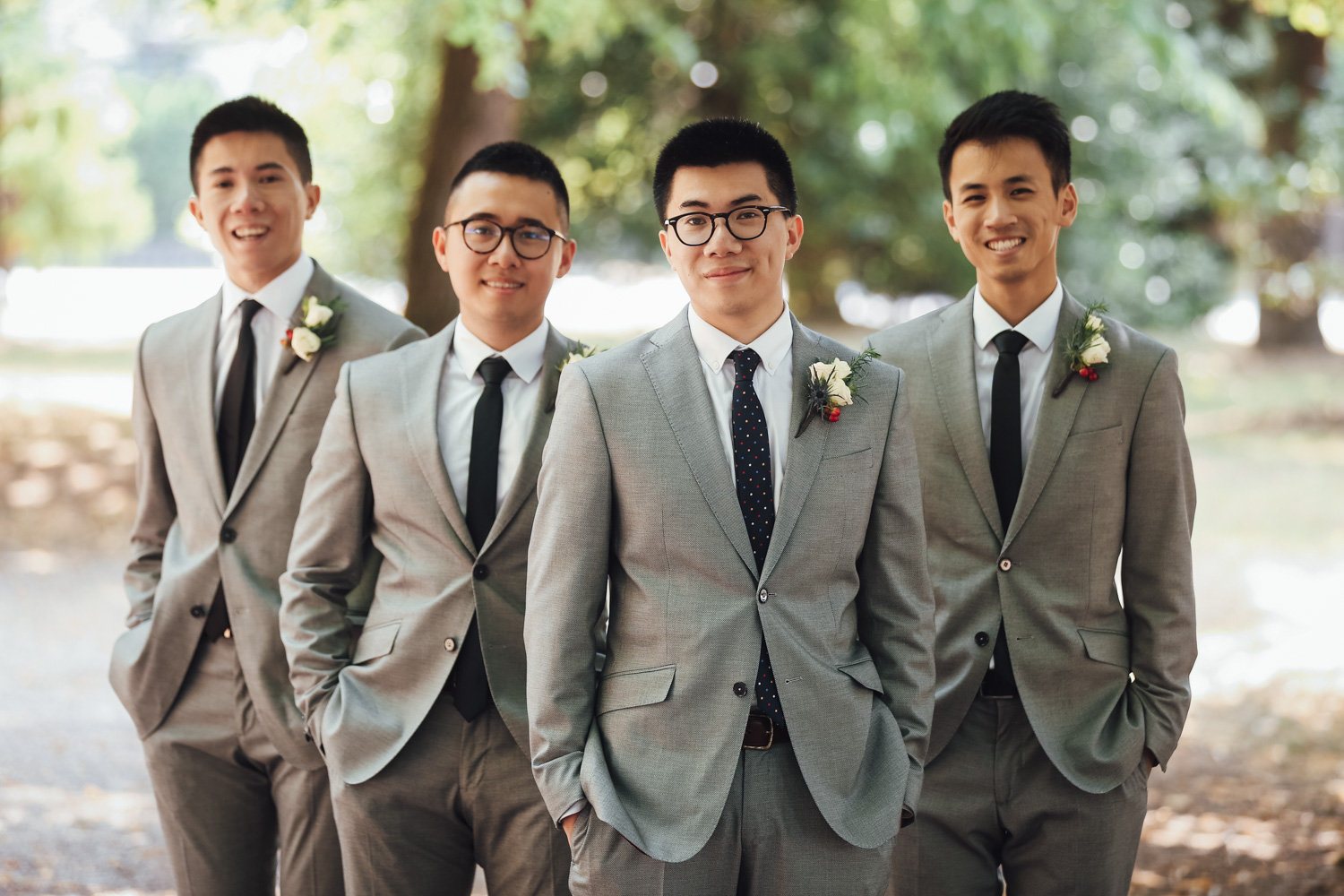 shaughnessy park bridal party portraits in vancouver wedding photography