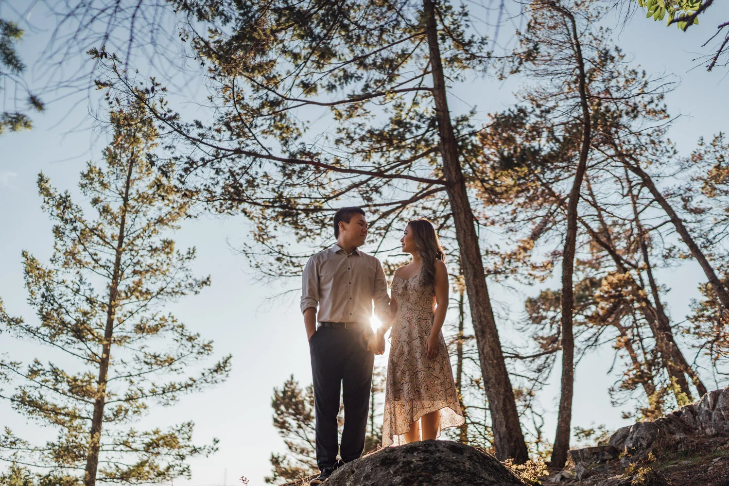 lighthouse park engagement photography summer sunset vsco
