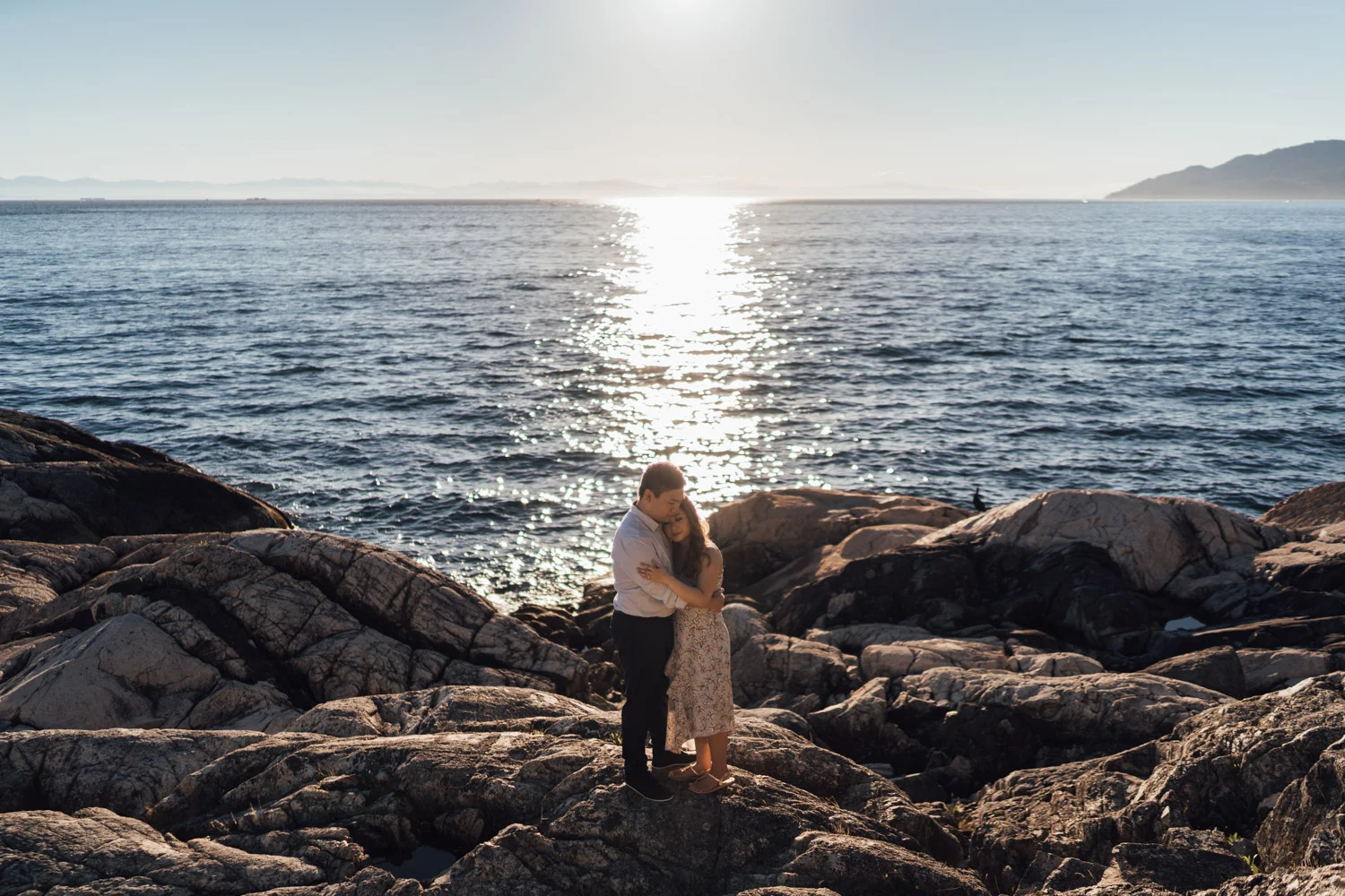 west vancouver lighthouse park engagement photography vsco summer sunset