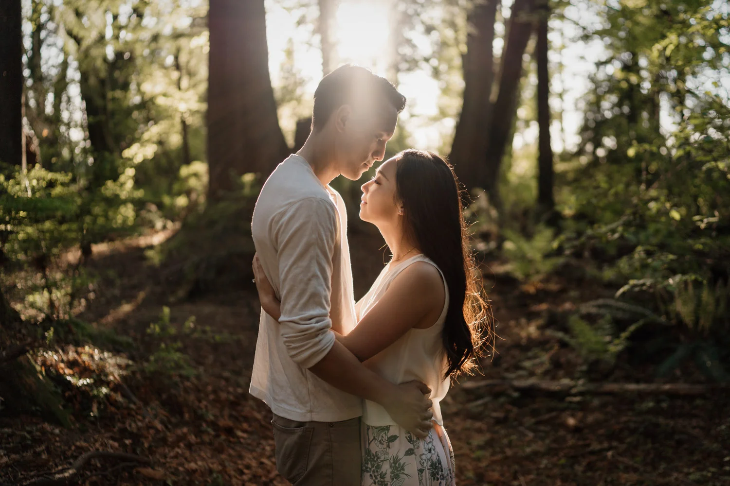 stanley park forest engagement photography in vancouver bc
