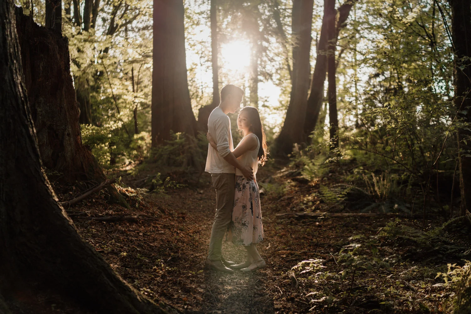 stanley park forest engagement photography in vancouver bc