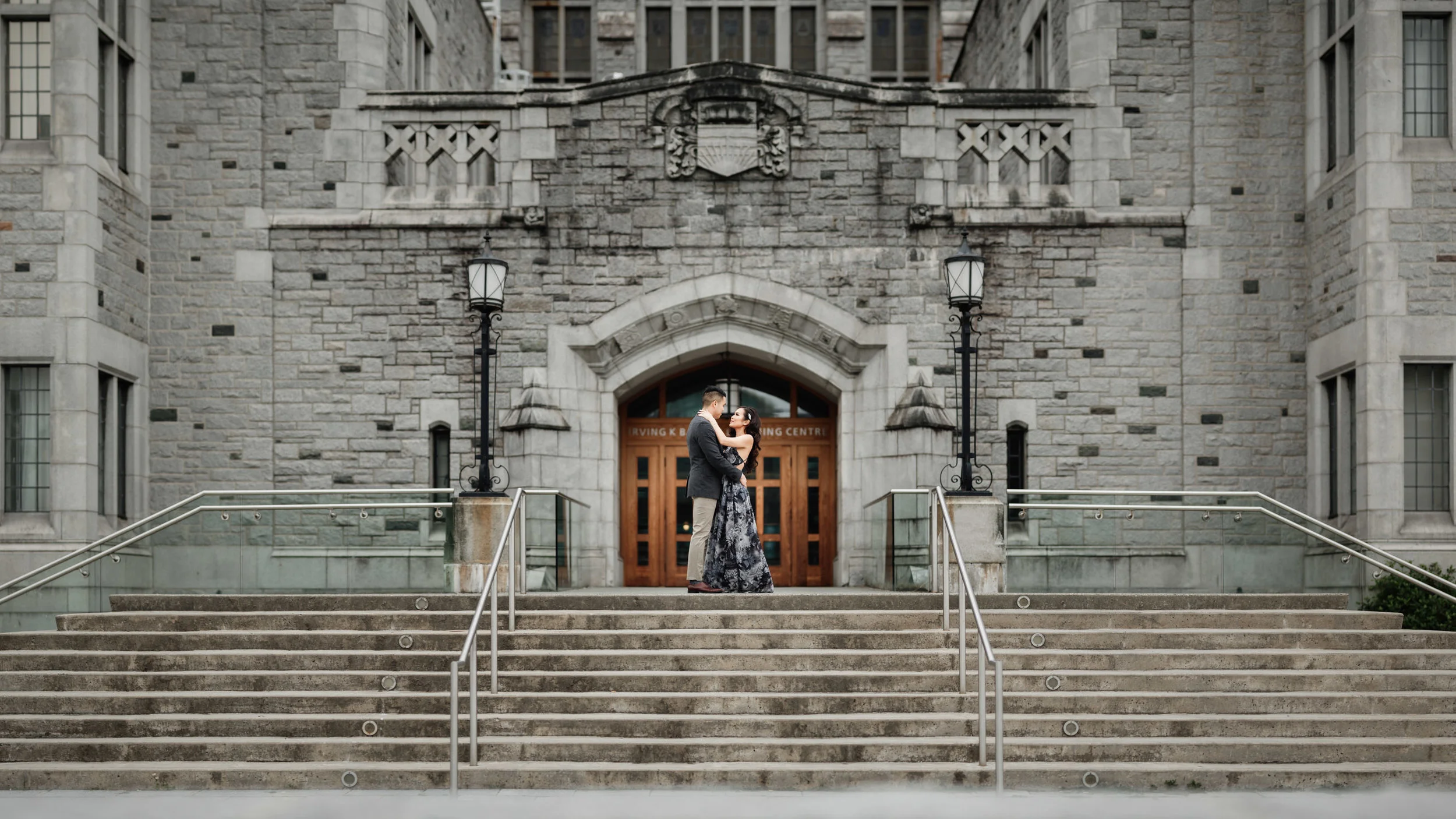 irving k. barber learning centre engagement photography at ubc vancouver