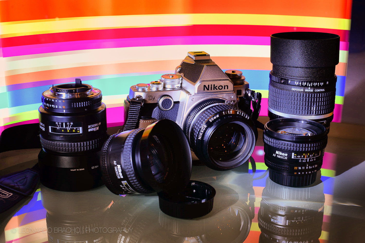 Nikon Df and Primes. Nikkor 85mm f/1.8D, 24mm f/2.8D, on board Nikkor 50mm f/1.2 AIS Manual, 20mm f/2.8D, and the sublime AF DC Nikkor 135 mm f/2.0D.