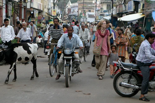 12 Rae walking in Varanasi.jpg