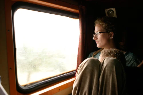 14 Rae on the train with Solo.jpg