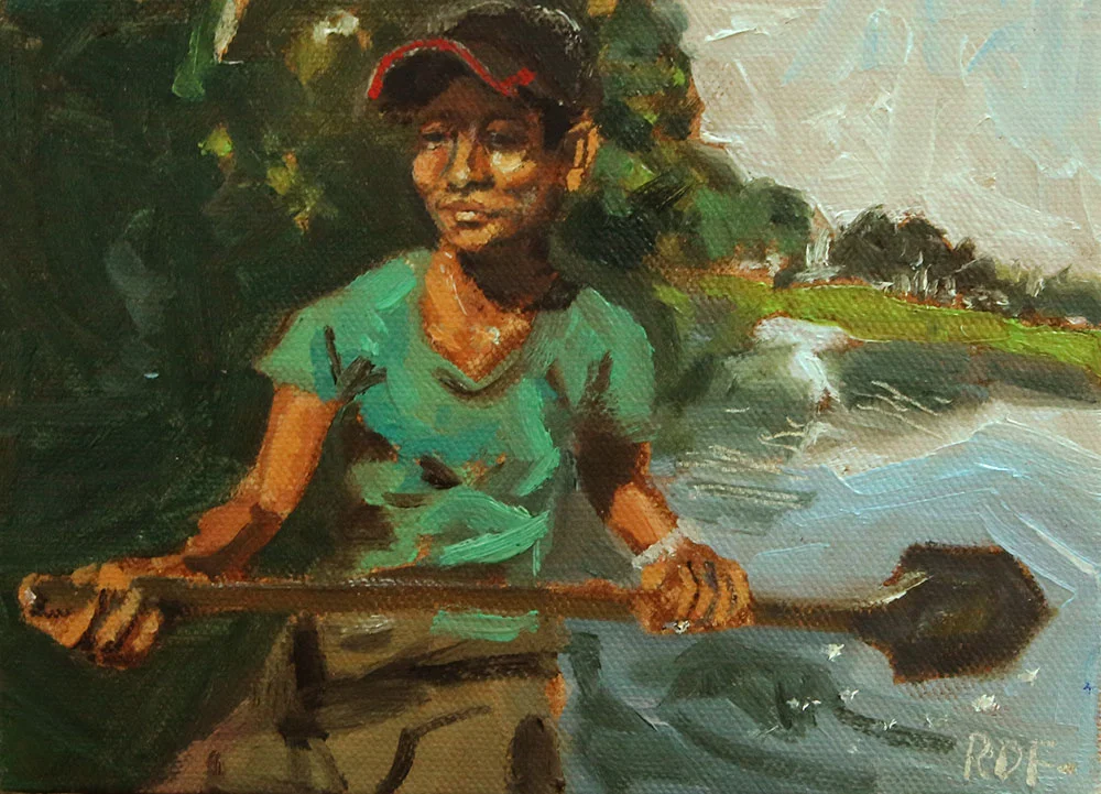 The River, 5"x7" oil on canvas board- Click here to see it in my Etsy Shop