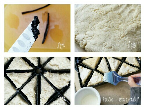 preparing the scone dough