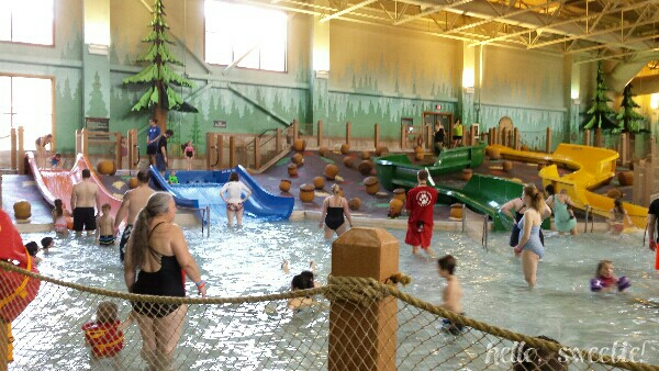 the kiddie area includes four slides