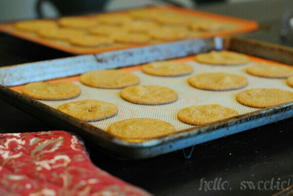 they spread out, so be sure to space them or you'll end up with one giant cookie!