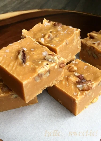 Toasted Pecan & Butterscotch Fudge with Sea Salt