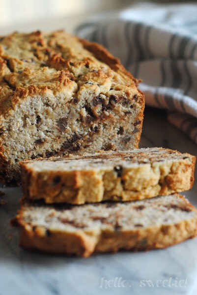 Banana Coconut Quick Bread with Chocolate & Pecans