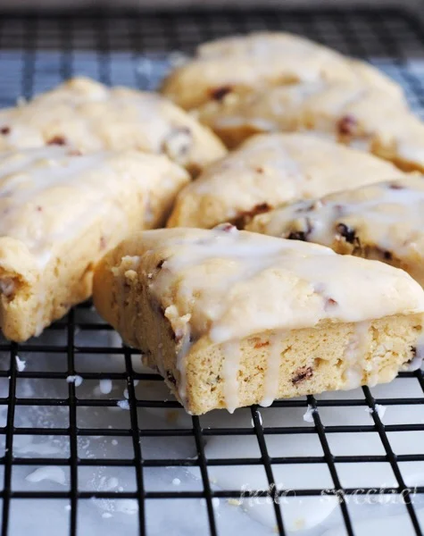Almond Glazed Cherry & Honey Scones