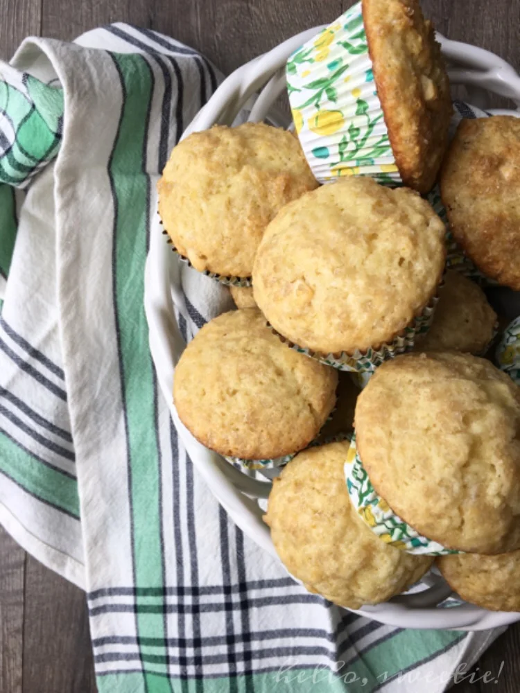 Bakery Style Lemon & White Chocolate Muffins 