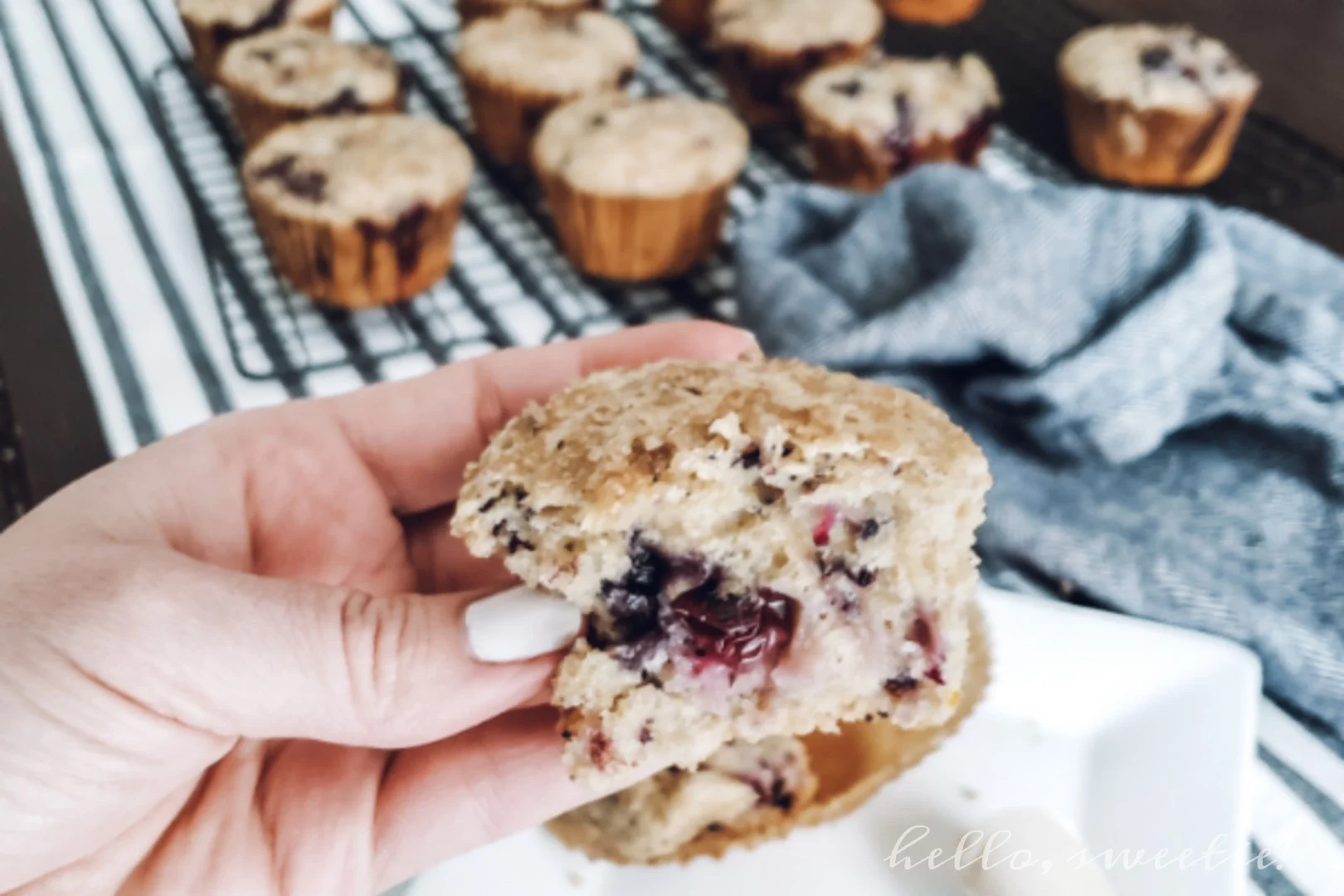 Double blueberry & spiced orange muffins... bursting with so much fruit and flavor!