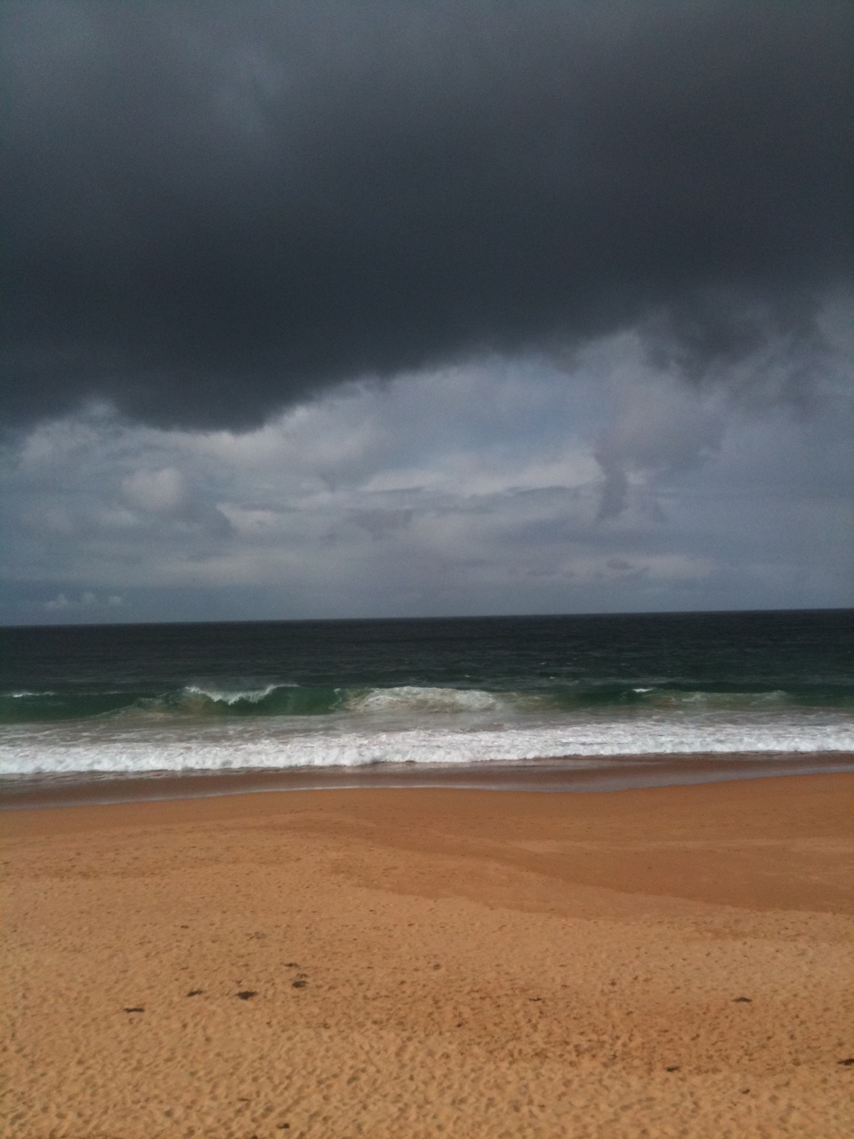 Winter beach morning