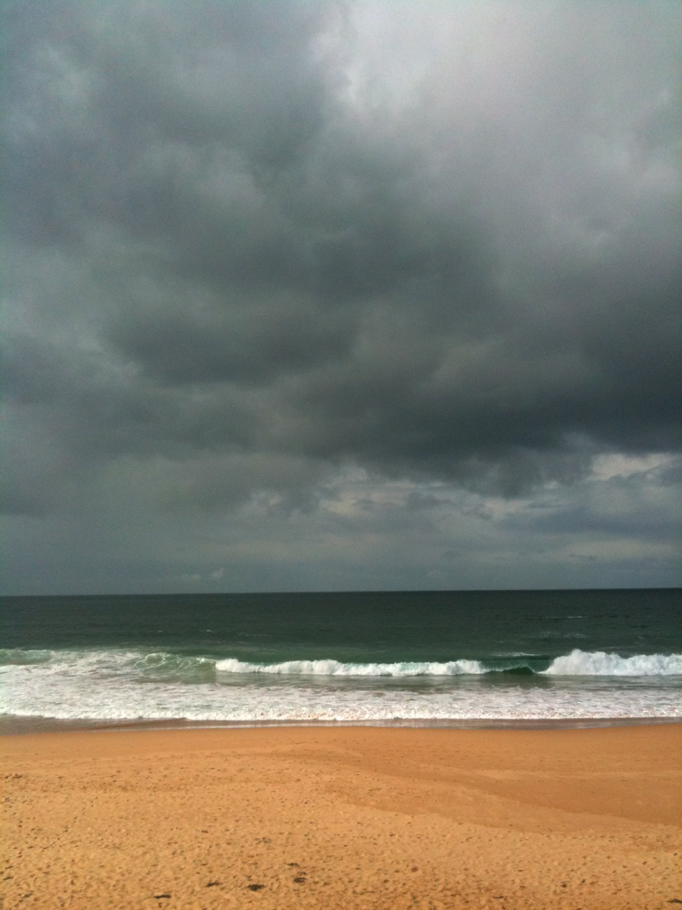 Winter beach morning
