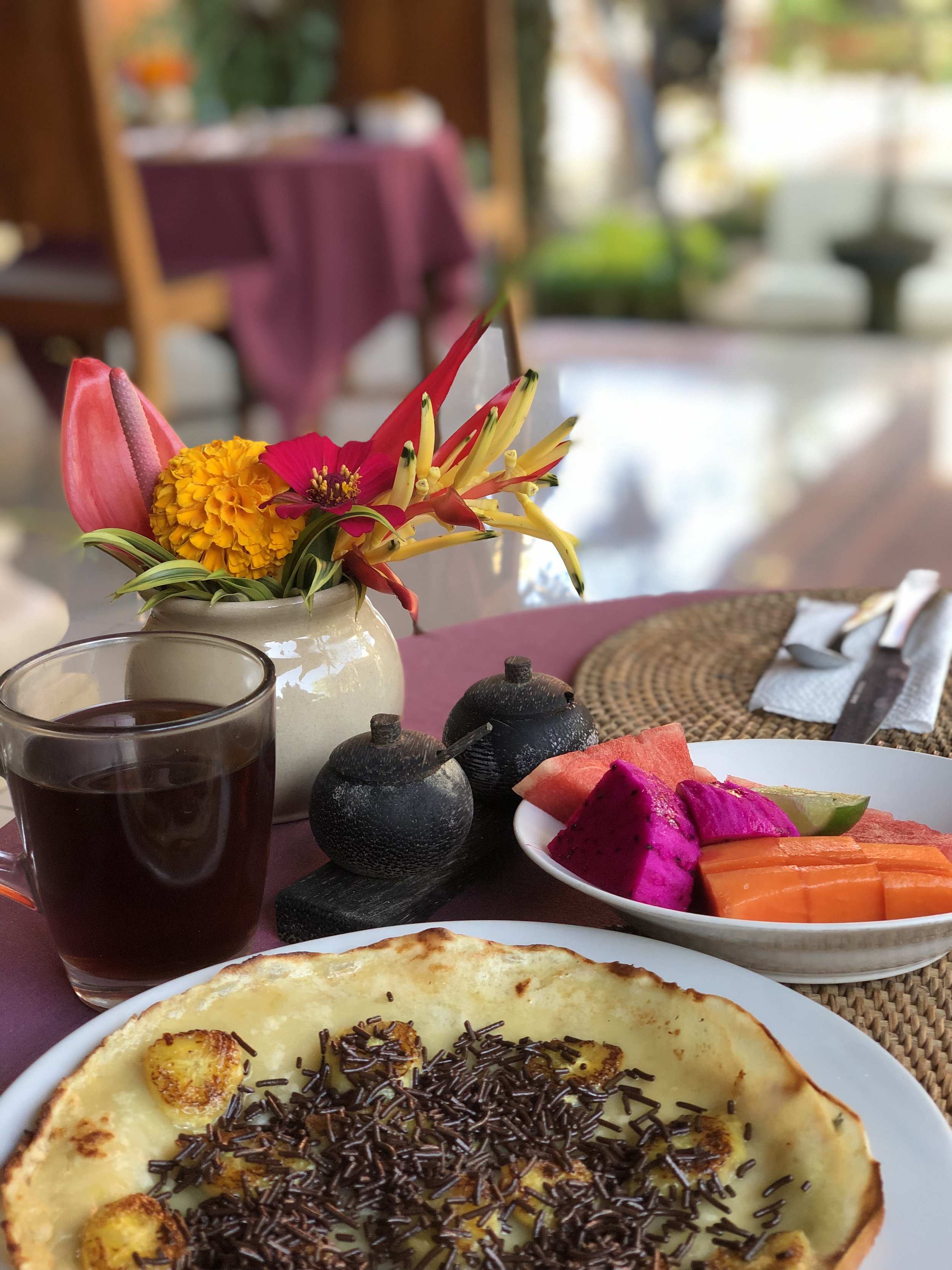 Amazing free breakfast everyday at my homestay