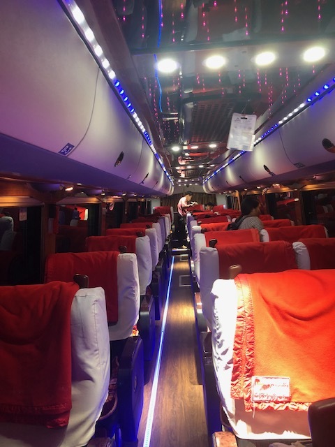 The nicest VIP bus I’ve ever taken was in Myanmar. It looked like a night club!