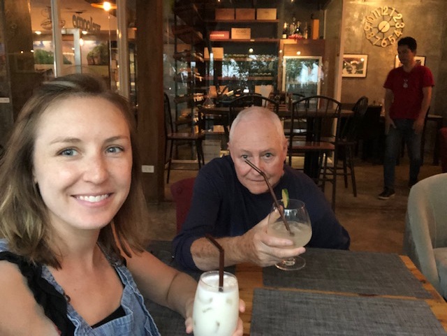 Here’s us eating at a fancier restaurant, but there are a ton of adorable little local places outside and along the water in Phuket!
