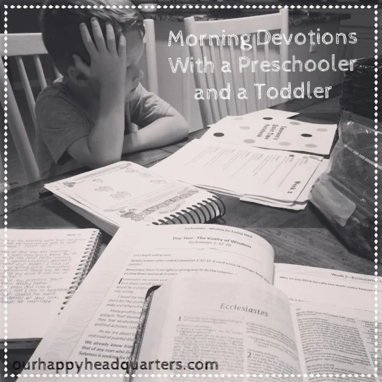 Morning Devotions With a Preschooler and a Toddler