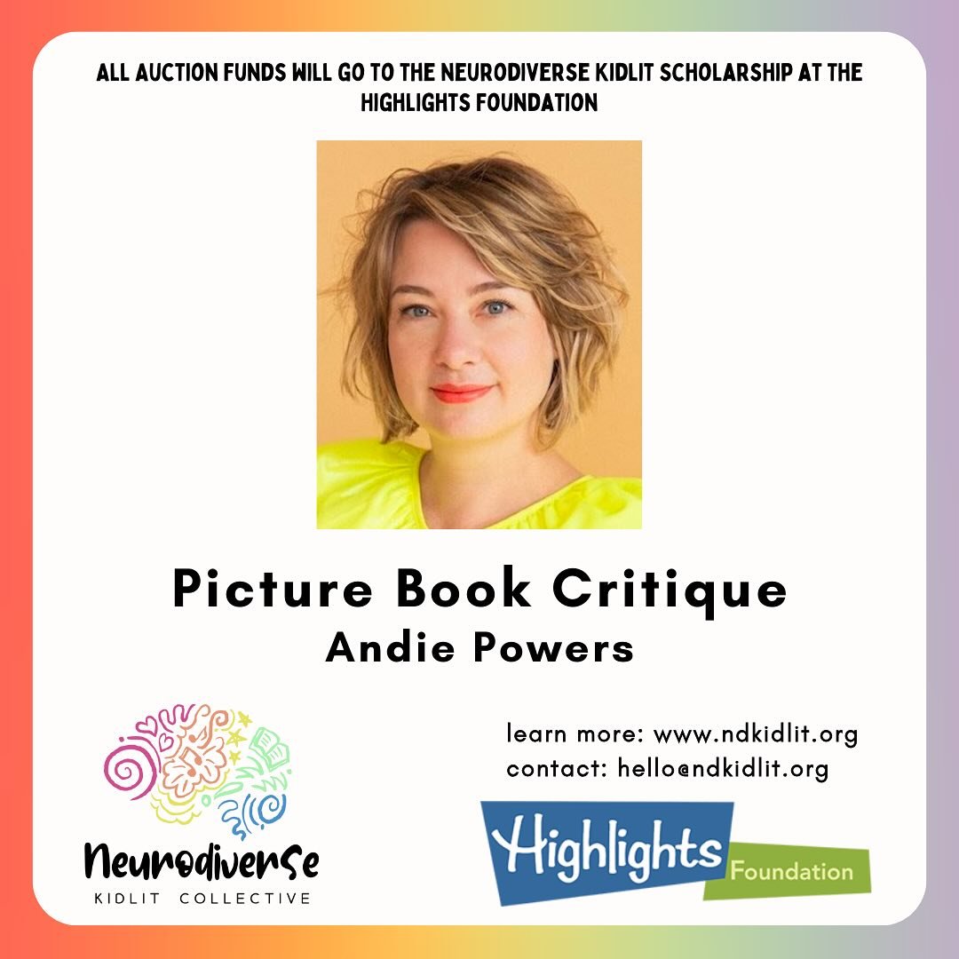 Hey guess what!? I&rsquo;m working with @highlightsfound and @ndkidlit and offering a picture book critique in their Neurodiverse Kid Lit Scholarship auction. Been thinking about a critique but weren&rsquo;t sure? Here&rsquo;s your sign! Bid now at t