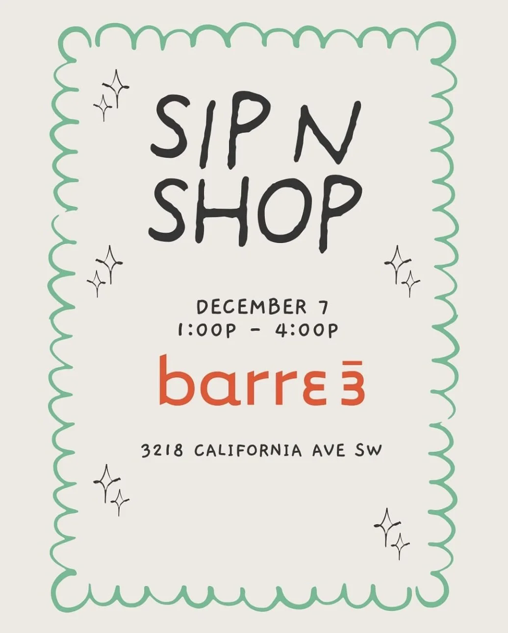 Barre3 Sip &amp; Shop Signing