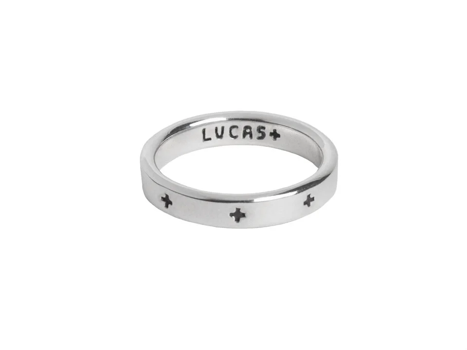 plus band ring jewelry silver symbolic law of attraction the secret positive psychology positivity lucasplus mens jewellery accessories unisex fashion
