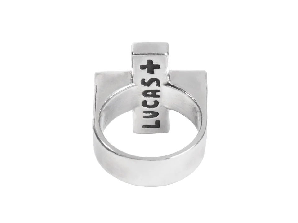 Plus Ring in sterling silver mens jewelry lucasplus symbolic positive psychology law of attraction unisex accessories