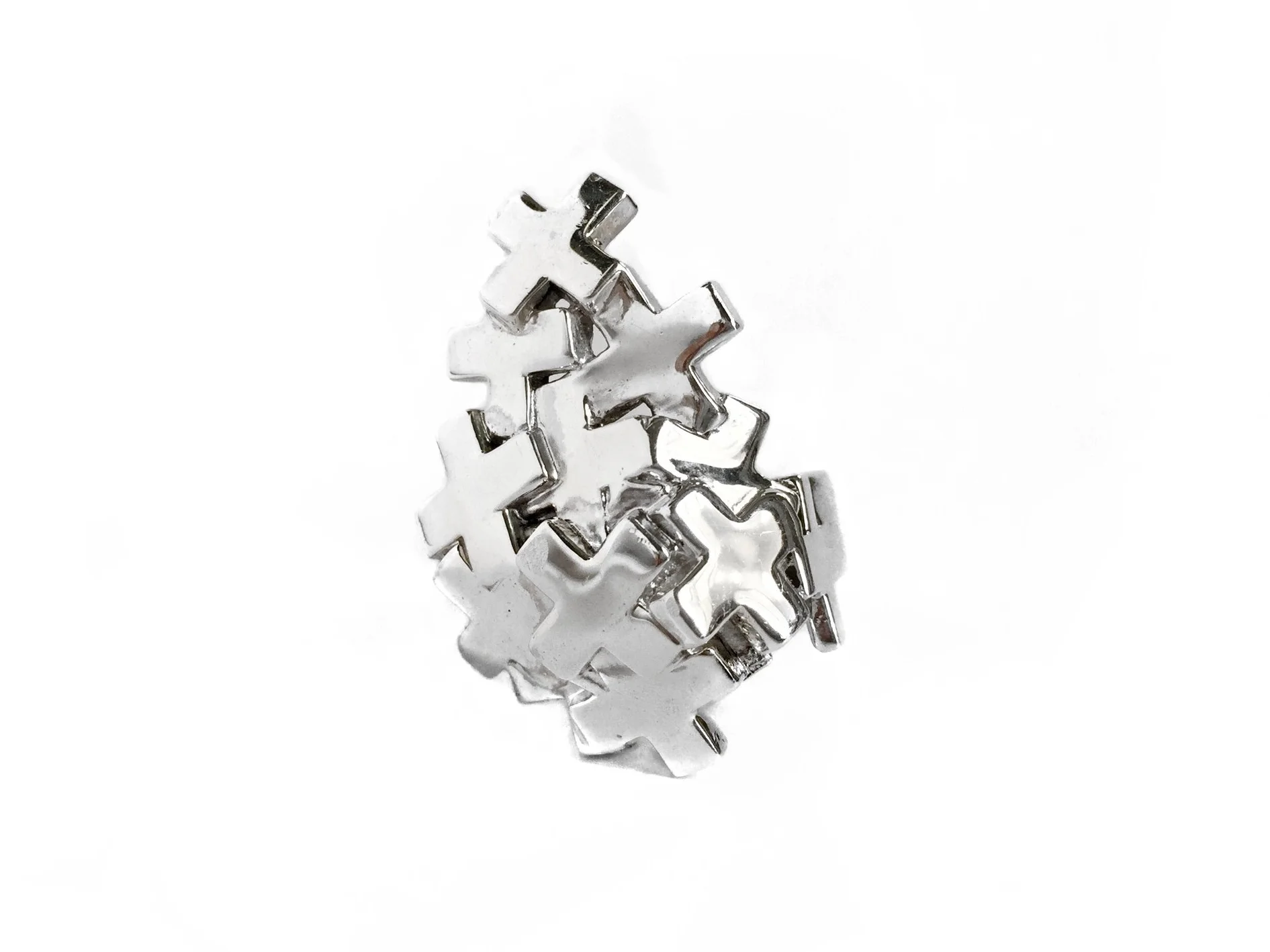 cluster chunky ring jewelry lucasplus mens fashion sterling silver accessory pile positive psychology the secret law of attraction unisex
