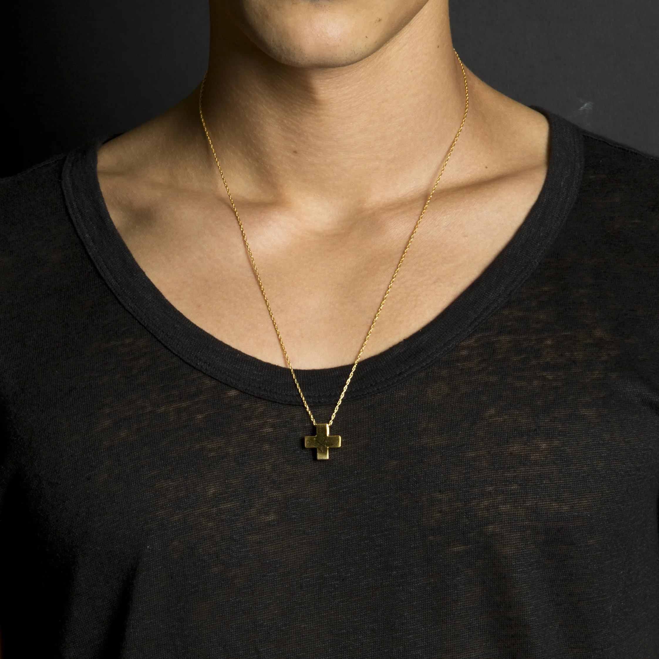 Plus Pendant 18k Gold Cross Necklace