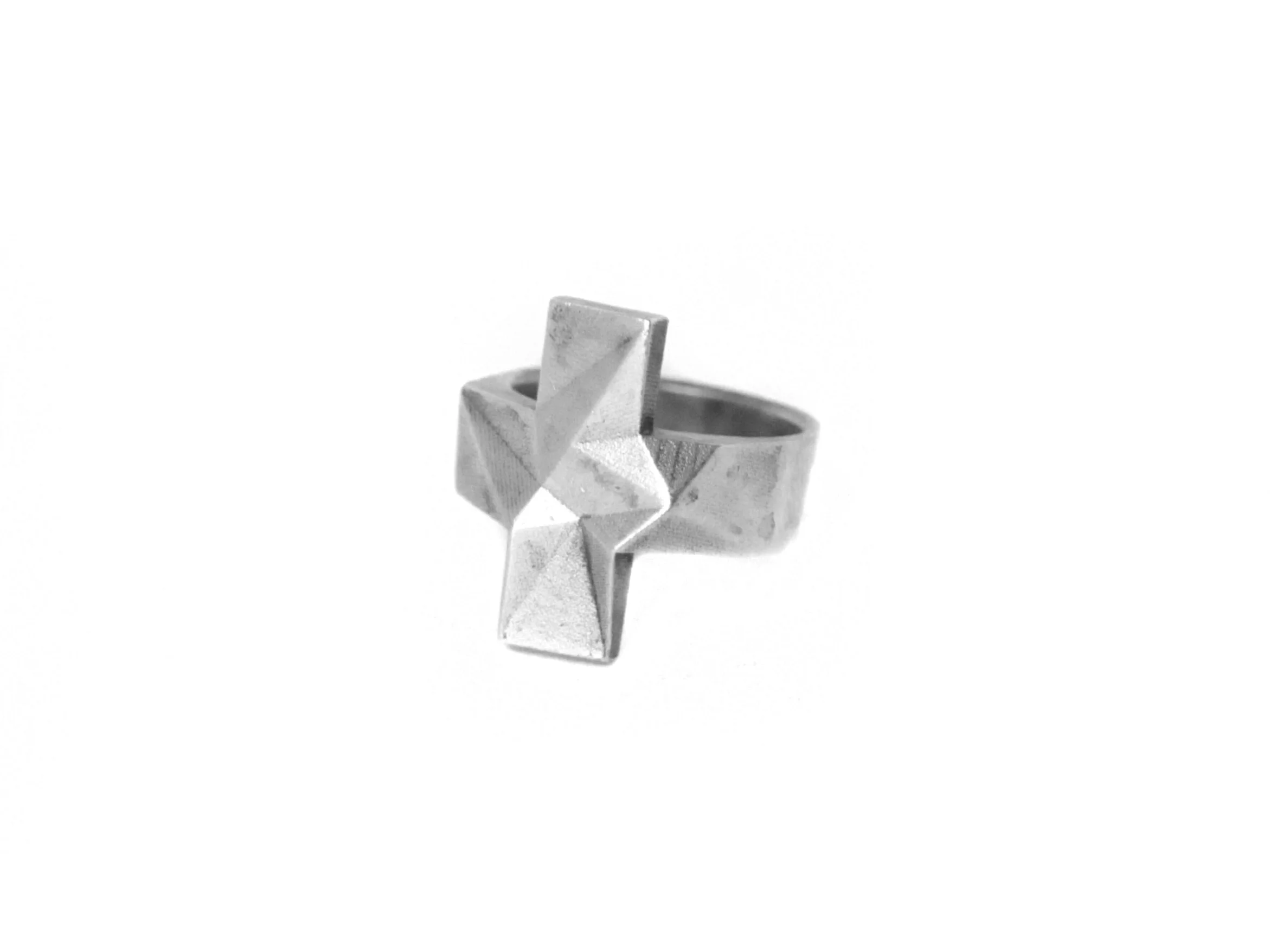 Faceted Plus Ring