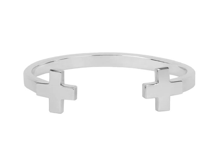 Sterling silver Thick Double Plus Cuff