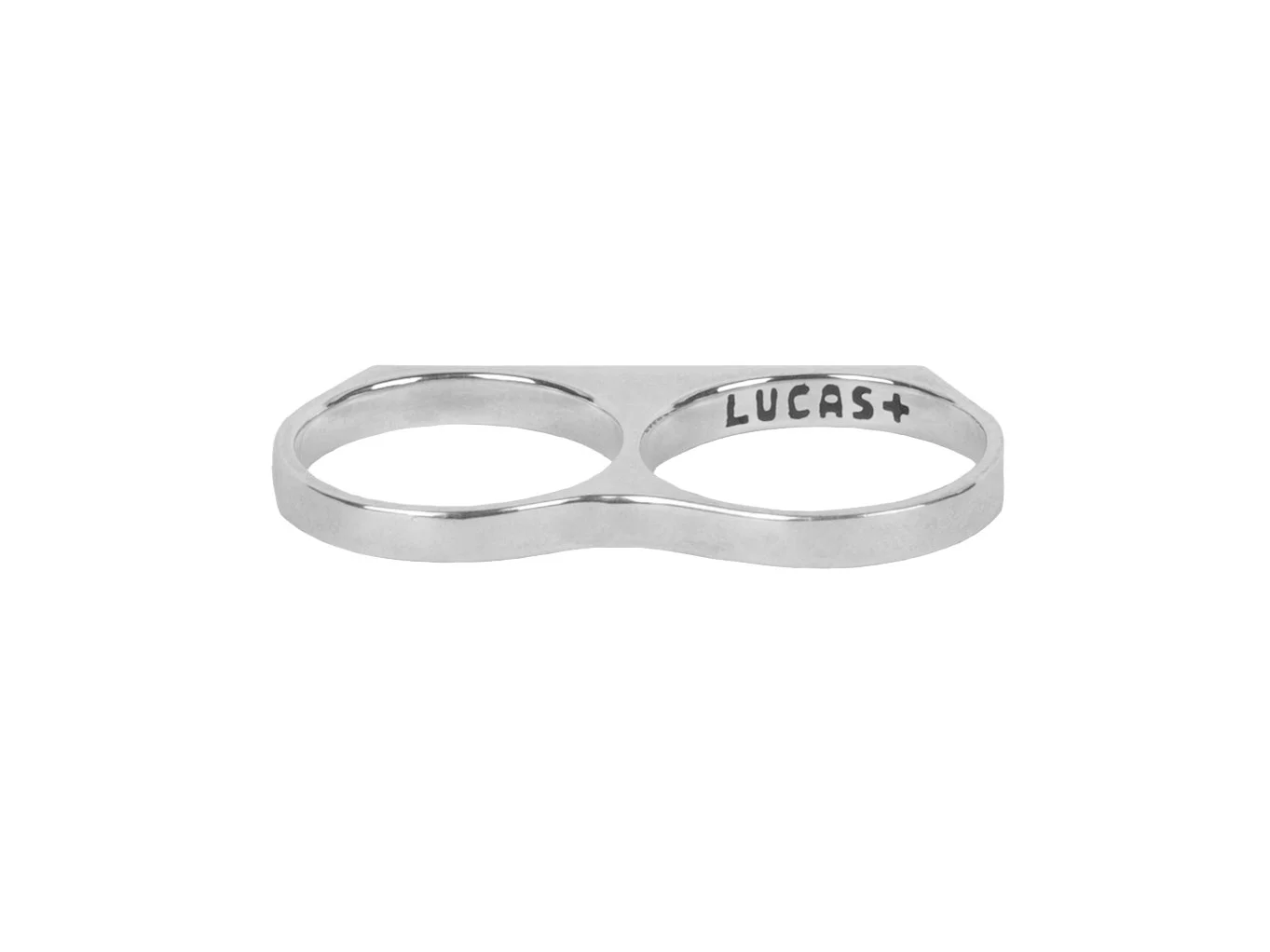 two finger plus ring double positive energy law of attraction lucasplus sterling silver jewelry mens unisex design