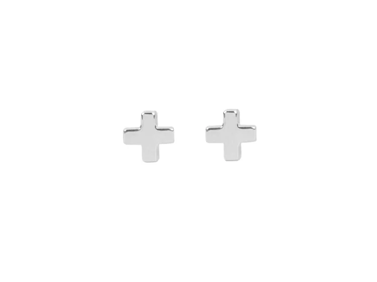 Sterling silver Plus Stud Earrings