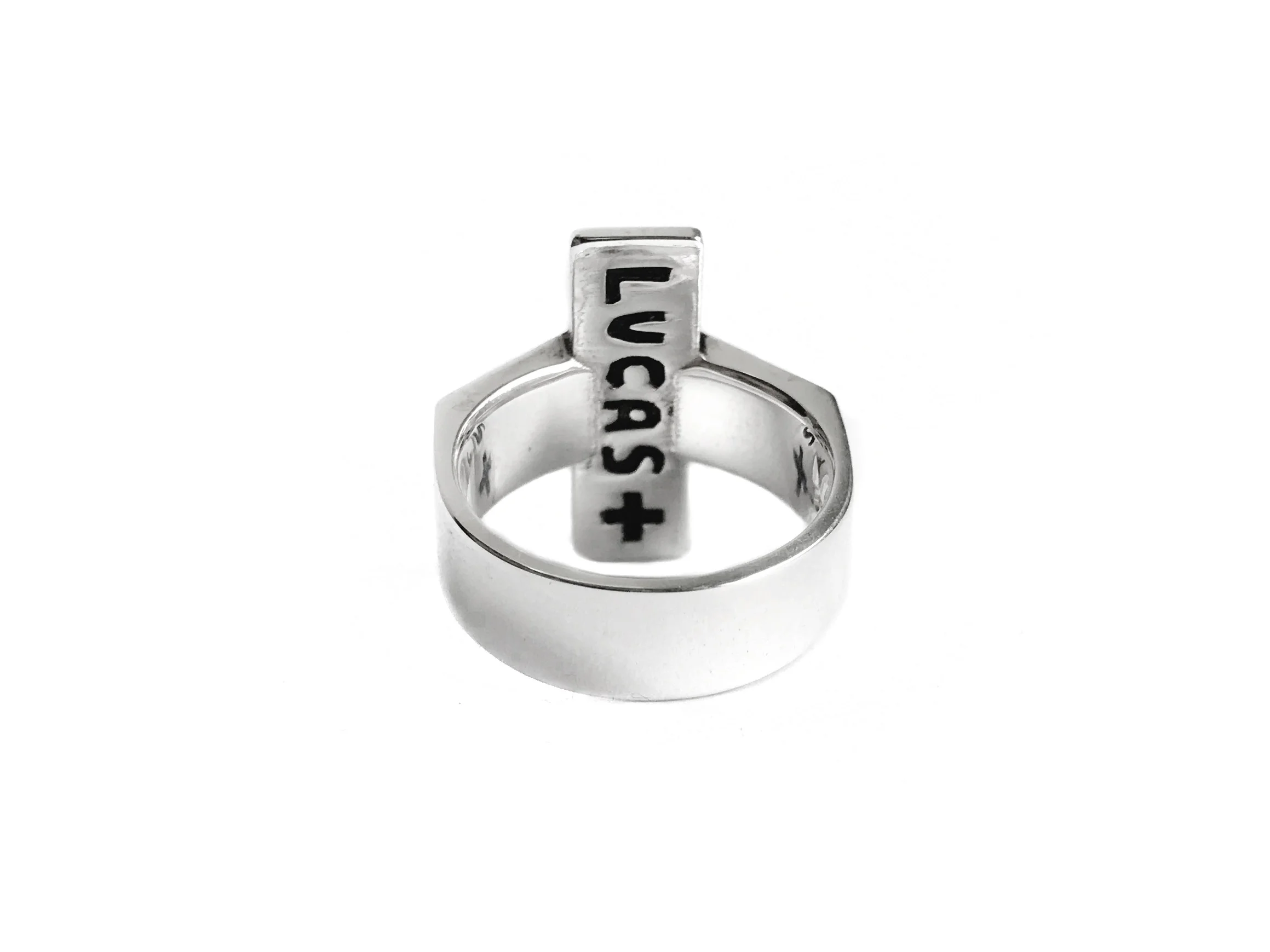ancient greek plus ring cross swirl design symbolic silver lucasplus mens unisex jewelry oxidized new york 3dprinted
