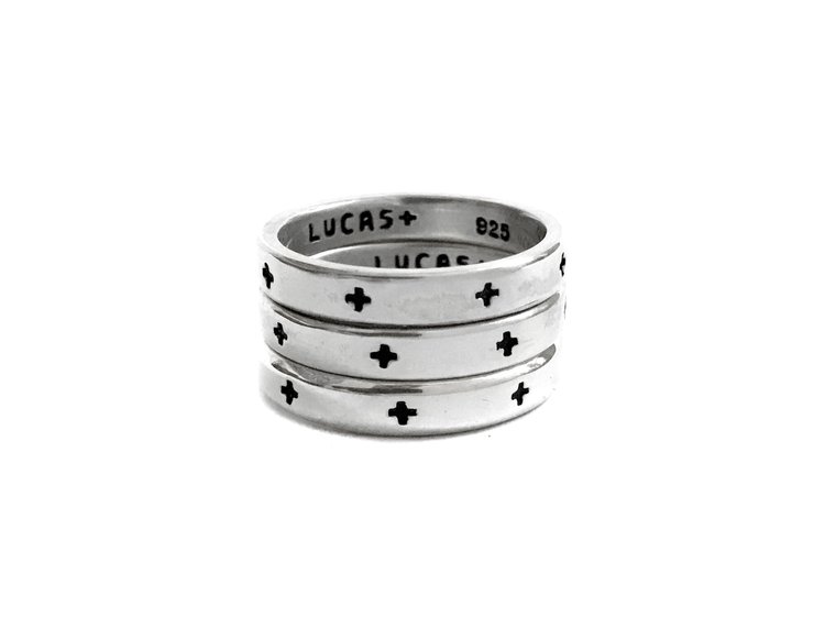 Silver Plus Band Stack of three rings