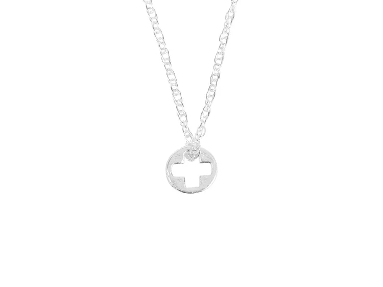 Sterling silver Plus Coin Pendant