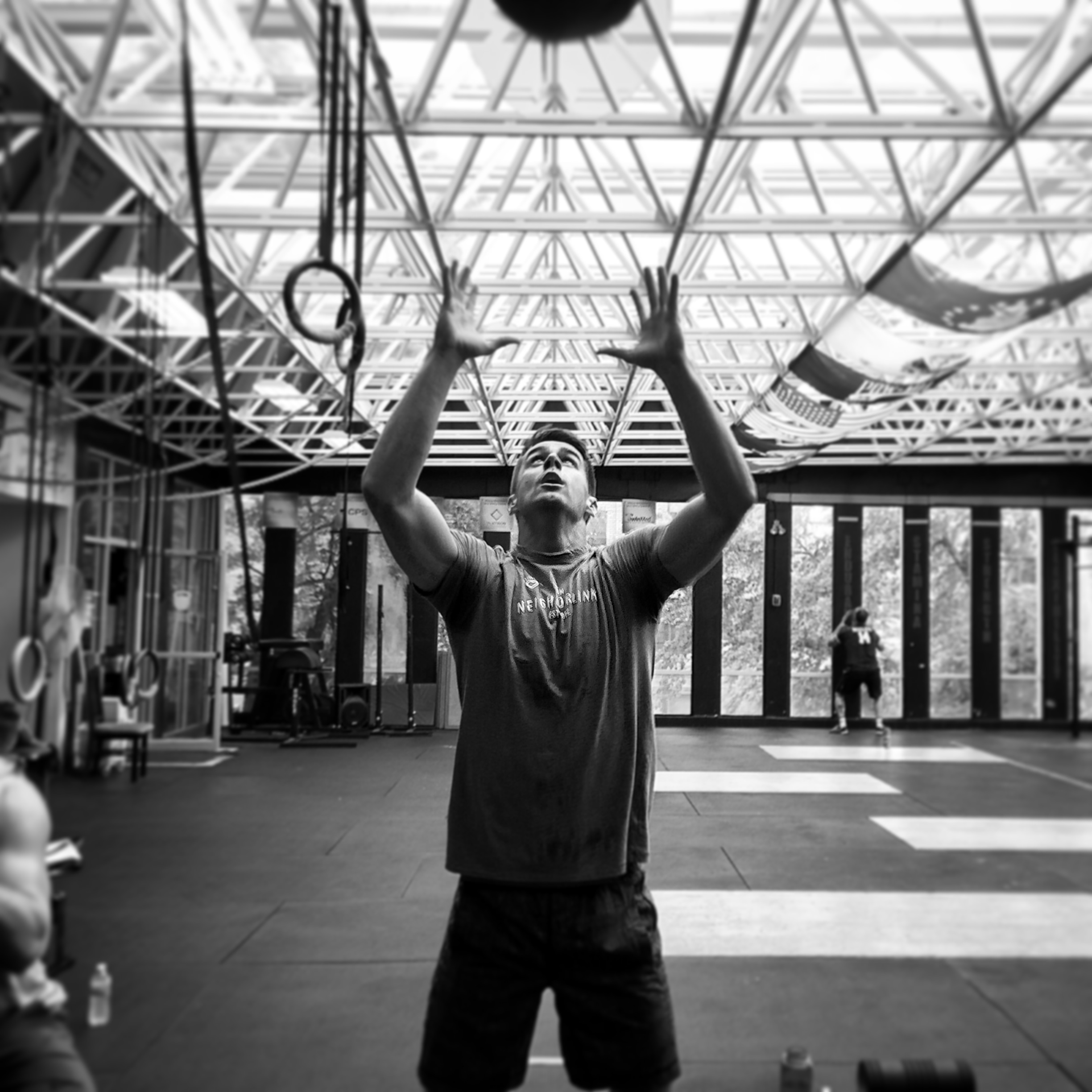 Team NL Member, Shawn Sullivan, mid-toss.