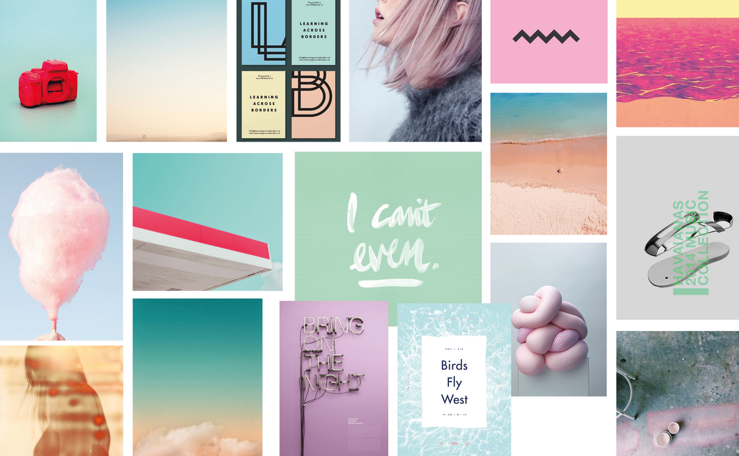 Some of the initial moodboards presented, exploring type, colour and image.