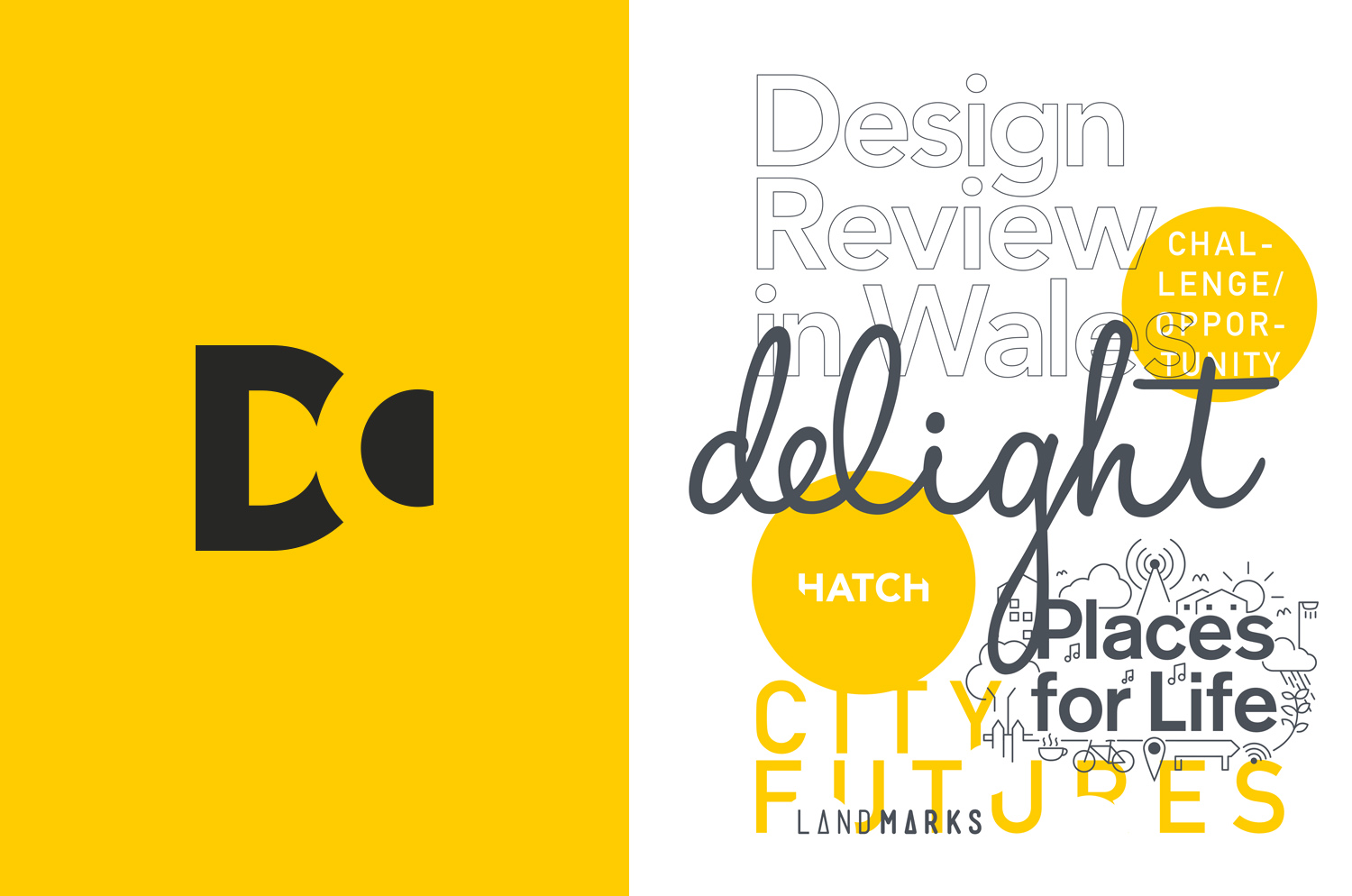 A selection of DCFW event/publication branding