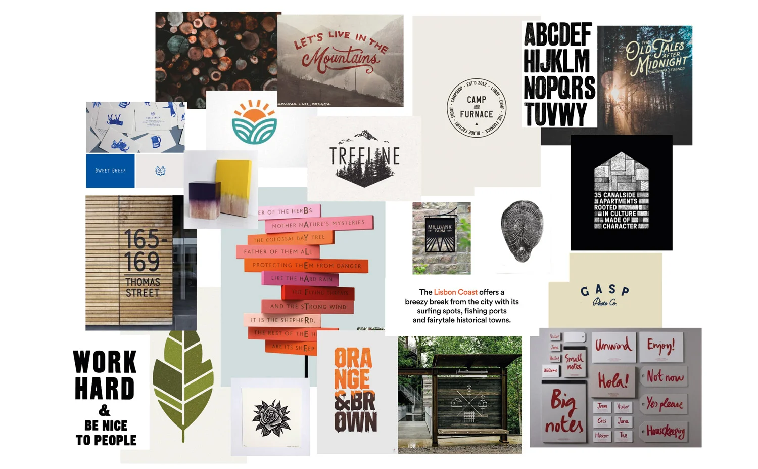 One of the initial moodboards presented