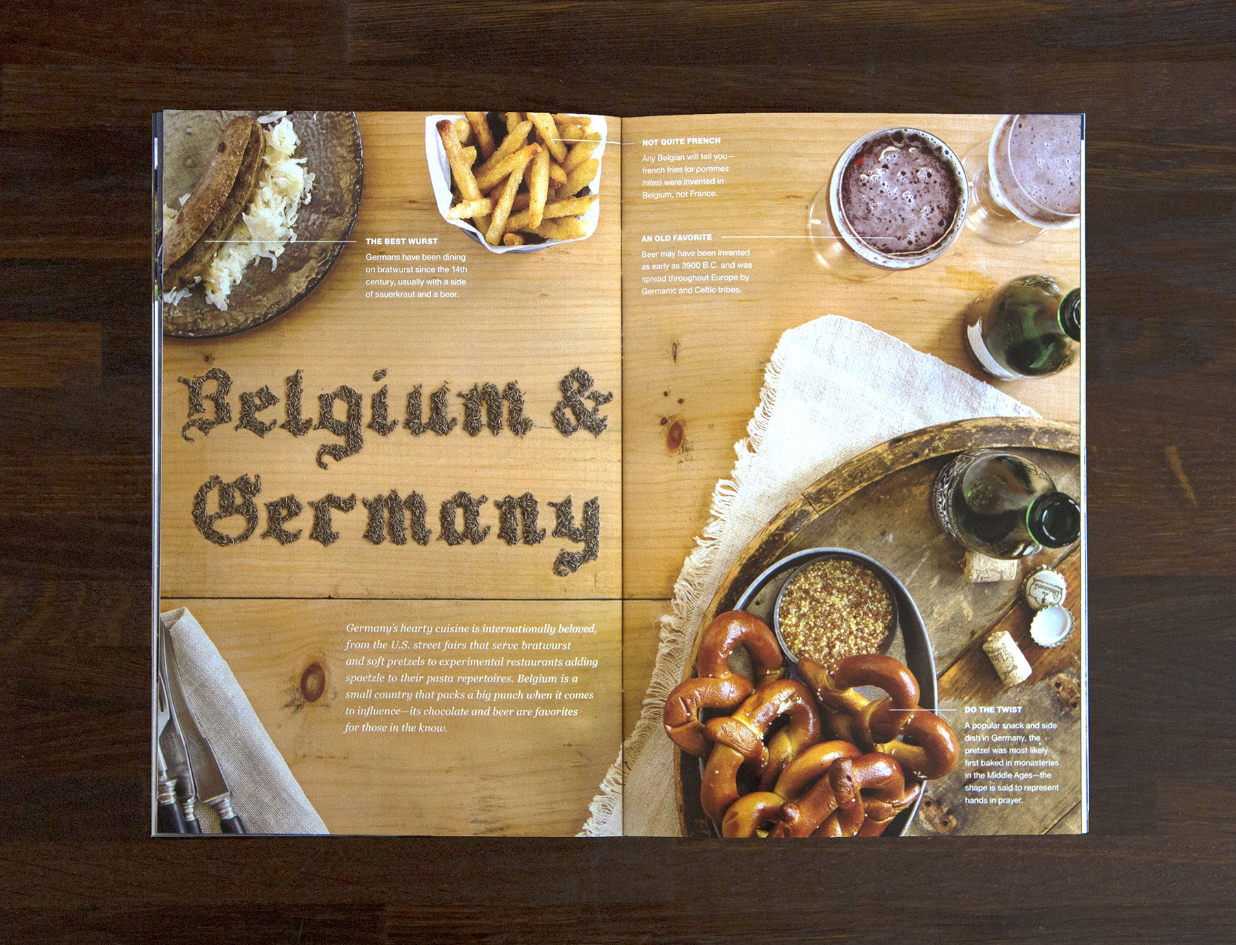 Belgium & Germany, lettered with Caraway Seeds.