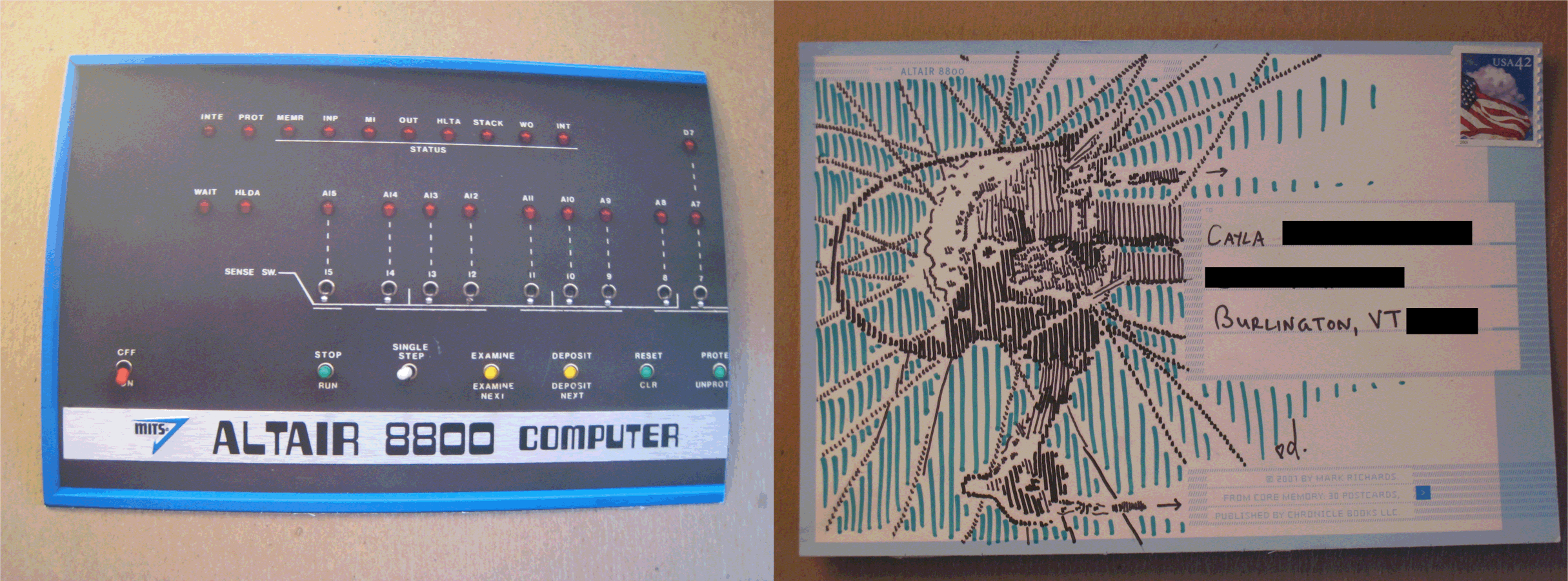  ​ Permanent marker on a postcard  